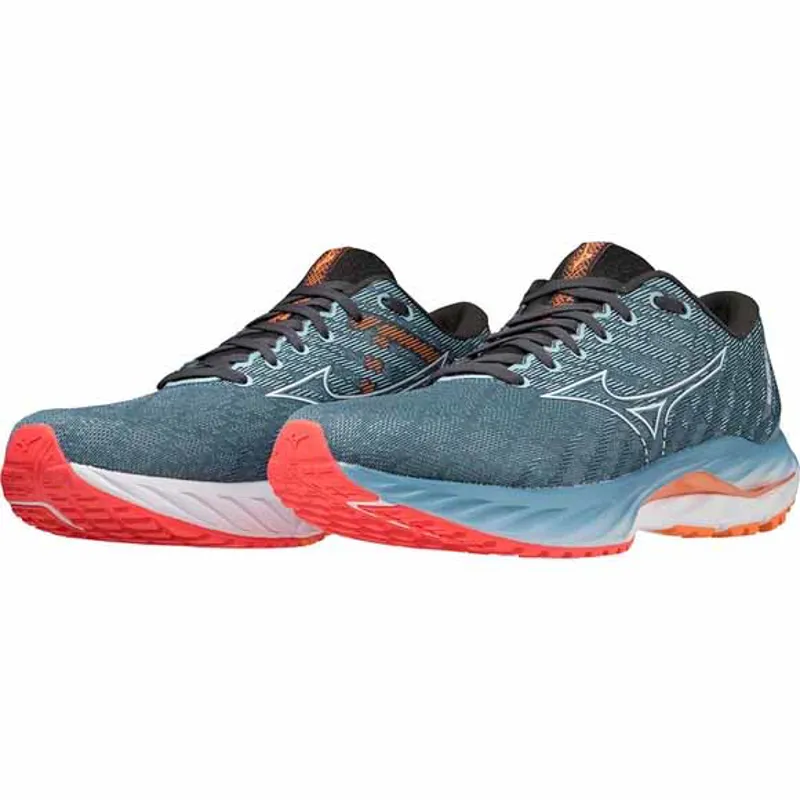 Mizuno Men's Wave Inspire 19 Provincial Blue/White/Light Orange-2